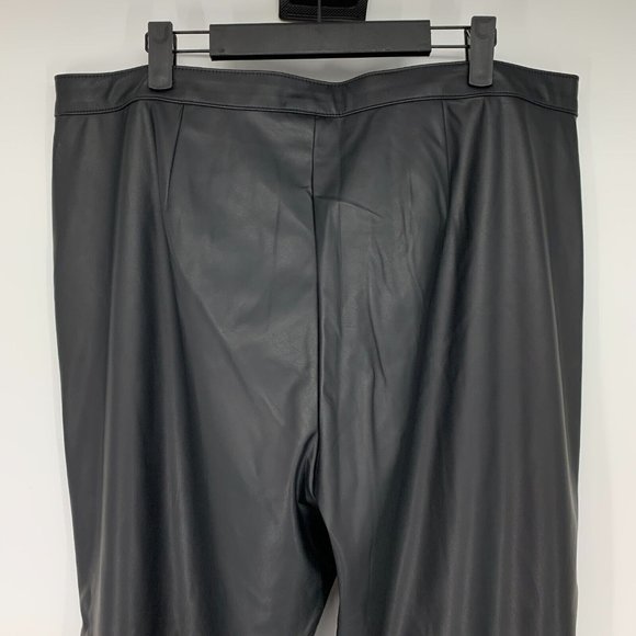 Wild Fable Pants Black Faux Leather Flare High Rise NWT - Picture 7 of 9